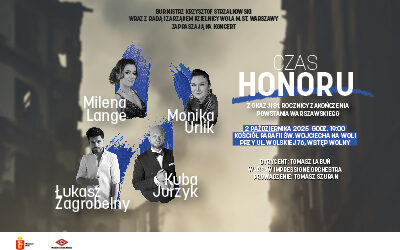 Zapraszamy na koncert „Czas Honoru” – w czwartek 2 października 2025 roku godz. 19.00